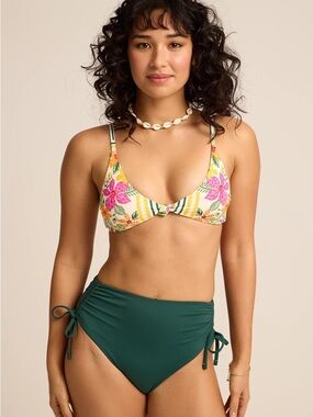 Cheekies The Certified Flirt
Tropic Royale Floral Stripe Bikini Top size Small